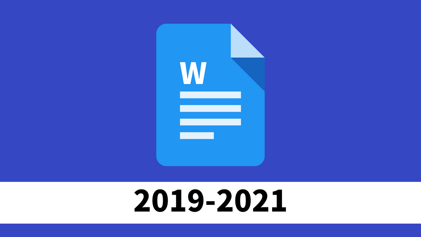 Word 2019-2021 Learning(入門から活用まで)